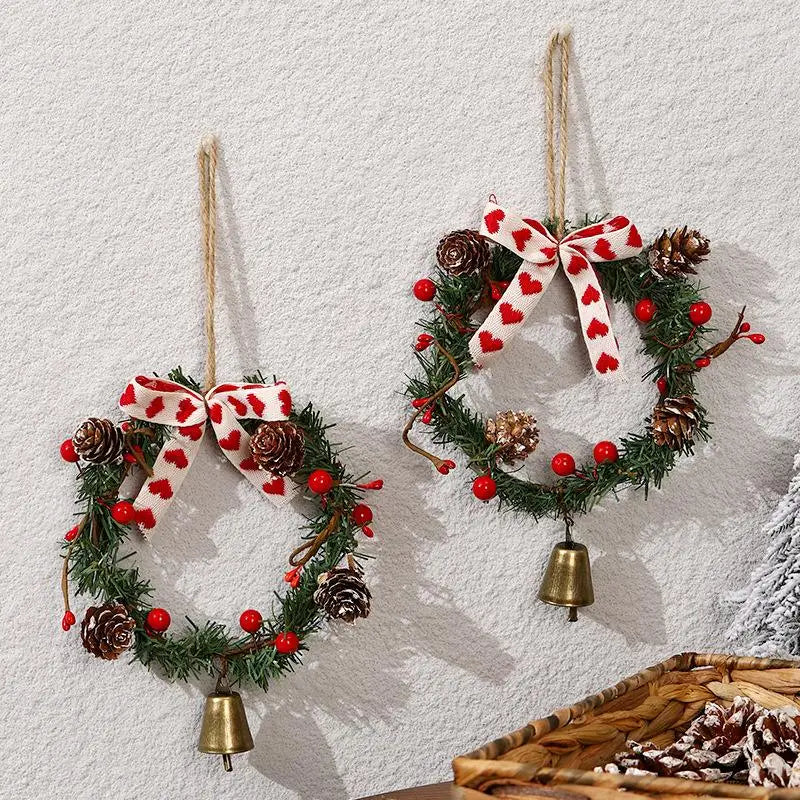 Christmas Decorations Wreath Art Wreath Decoration Simulation Door Wreath Christmas Decorations Window Christmas Pendants