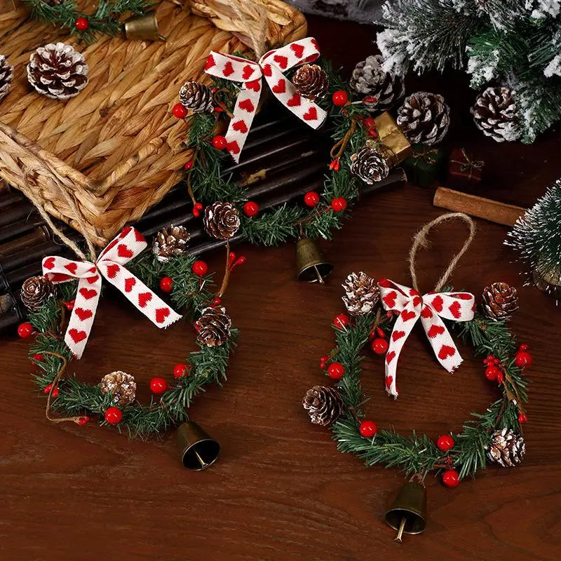 Christmas Decorations Wreath Art Wreath Decoration Simulation Door Wreath Christmas Decorations Window Christmas Pendants