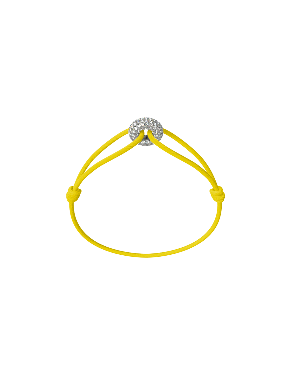 Mini Silver Soho Pavé Cord Bracelet