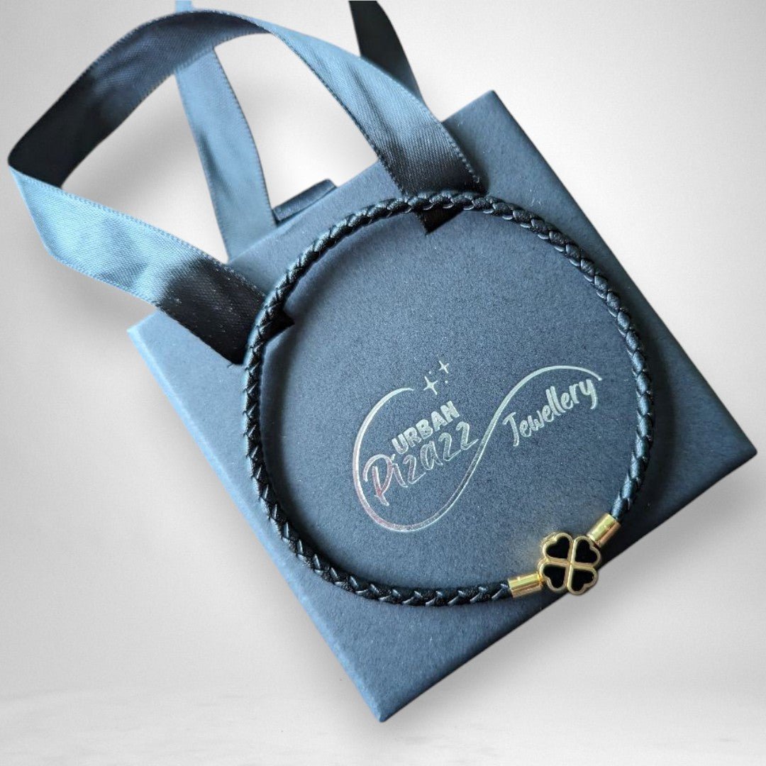 Black Clover Leaf Charm Bracelet - Popular trends empire