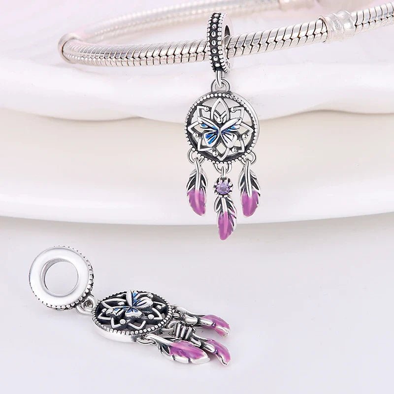 Blue Butterfly Dream Catcher Charm - Popular trends empire