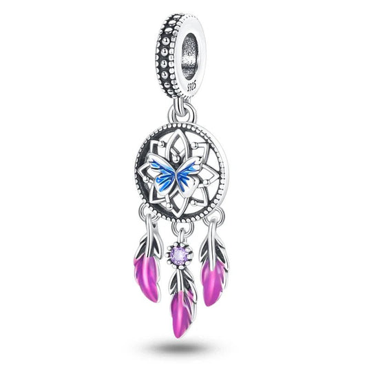 Blue Butterfly Dream Catcher Charm - Popular trends empire