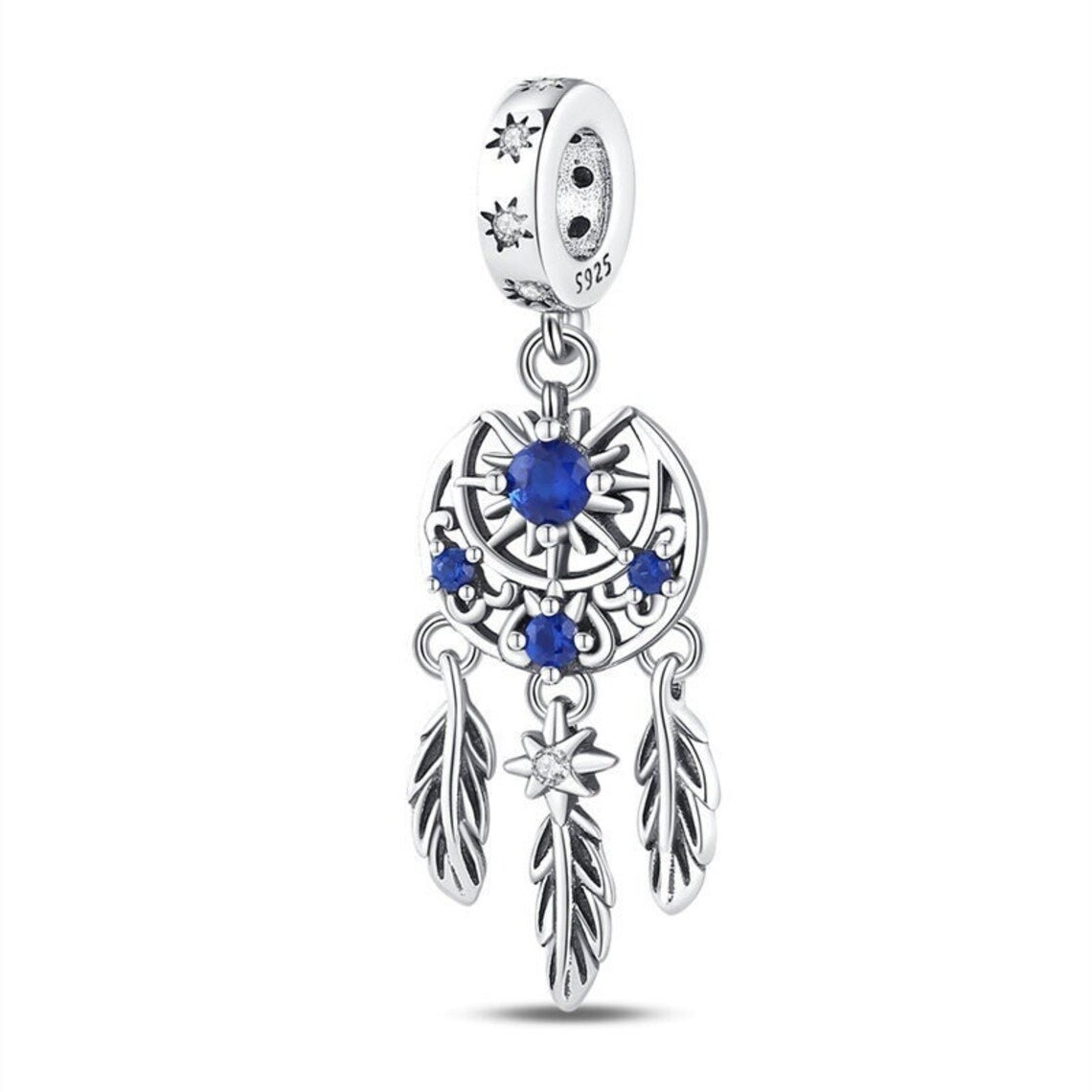 Blue Sun and Moon Dream Catcher Charm - Popular trends empire