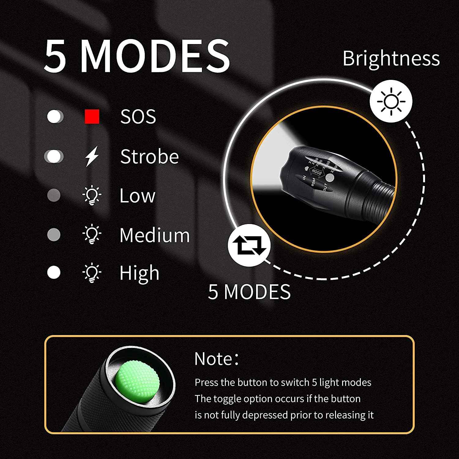 Bright Flashlight Torches with 4 - Slot Charger and 4 Rechargeable Batteries - Popular trends empire