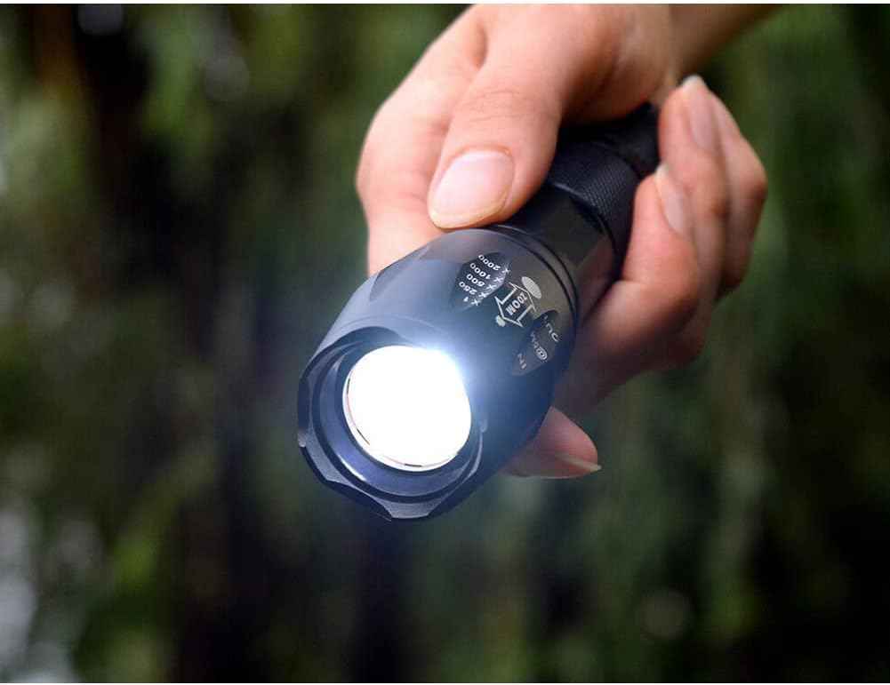 Bright Flashlight Torches with 4 - Slot Charger and 4 Rechargeable Batteries - Popular trends empire