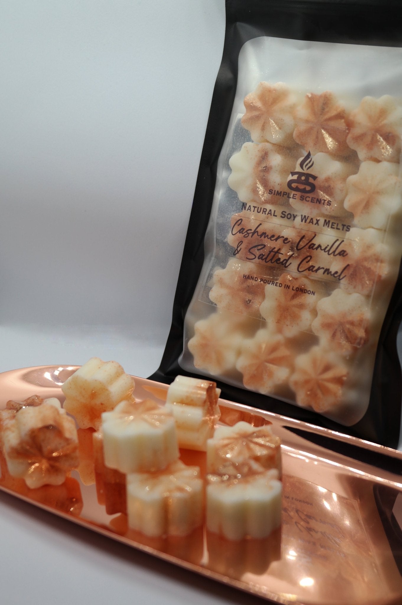 Cashmere Vanilla & Salted Caramel - Simple Scents Ambience Mini Floret Style Wax Melts - Popular trends empire