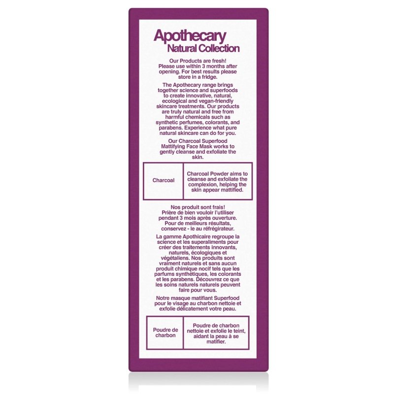 Charcoal Superfood Mattifying Face Mask 30ml - Popular trends empire