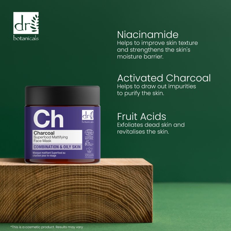 Charcoal Superfood Mattifying Face Mask 60ml - Popular trends empire