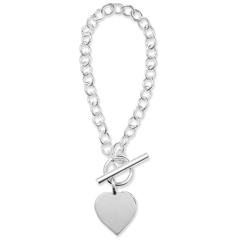 Chunky T - Bar Heart Bracelet - Popular trends empire