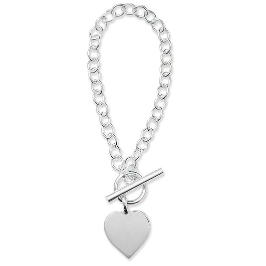 Chunky T - Bar Heart Bracelet - Popular trends empire
