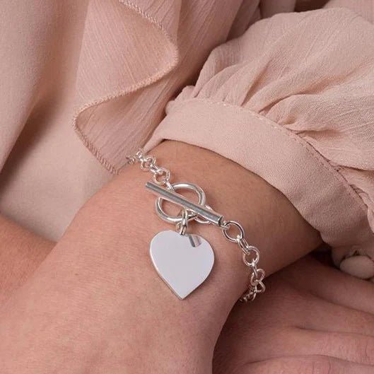 Chunky T - Bar Heart Bracelet - Popular trends empire
