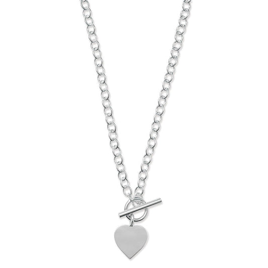 Chunky T - Bar Heart Necklace - Popular trends empire