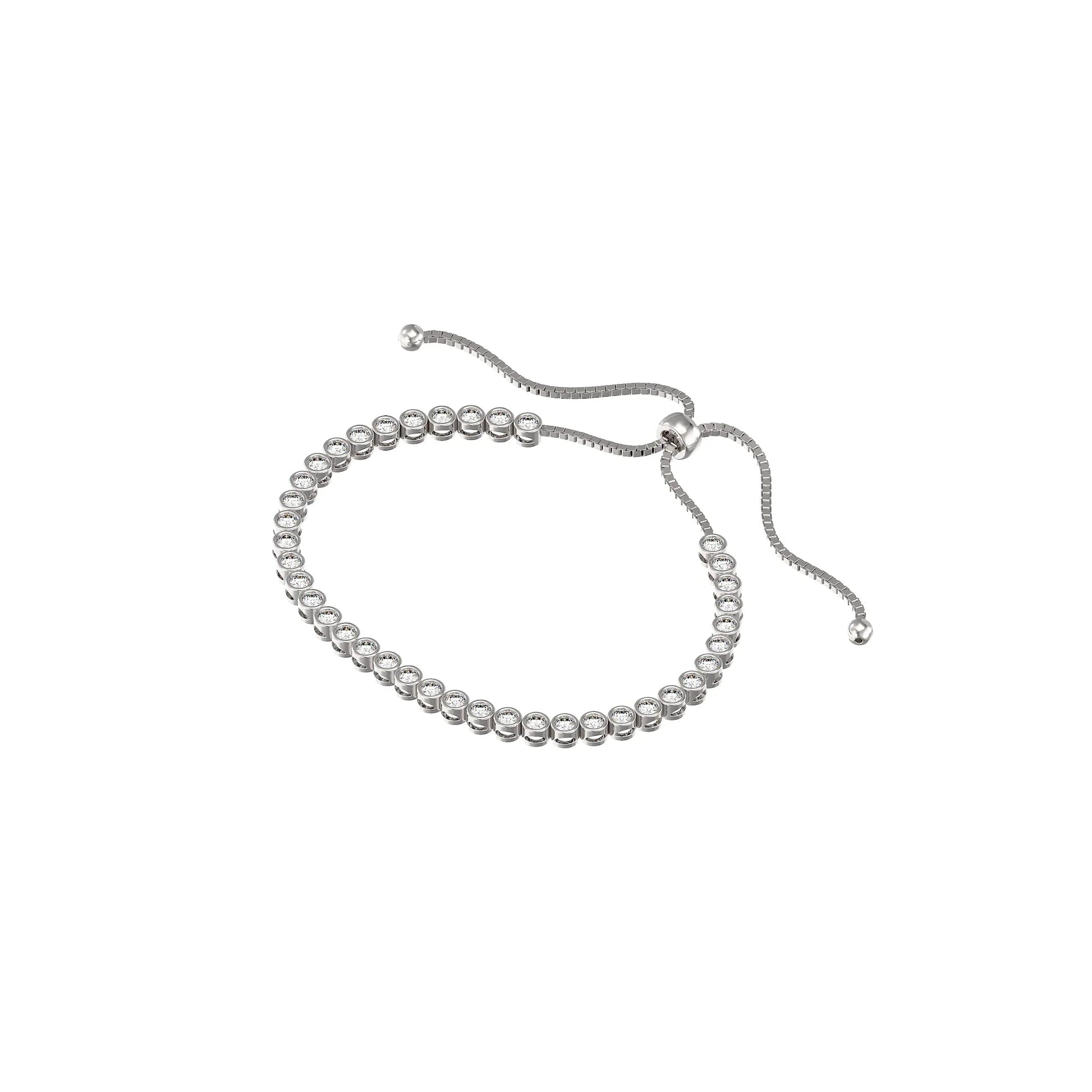 Classic Cubic Zirconia Bolo Bracelet - Popular trends empire