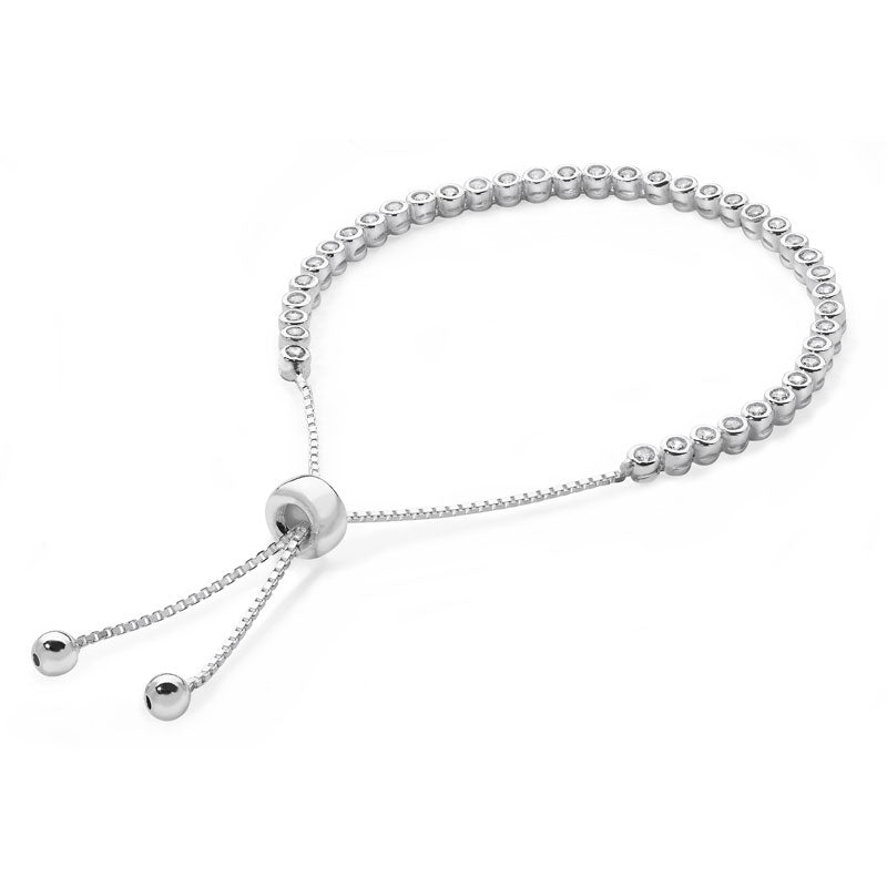 Classic Cubic Zirconia Bolo Bracelet - Popular trends empire