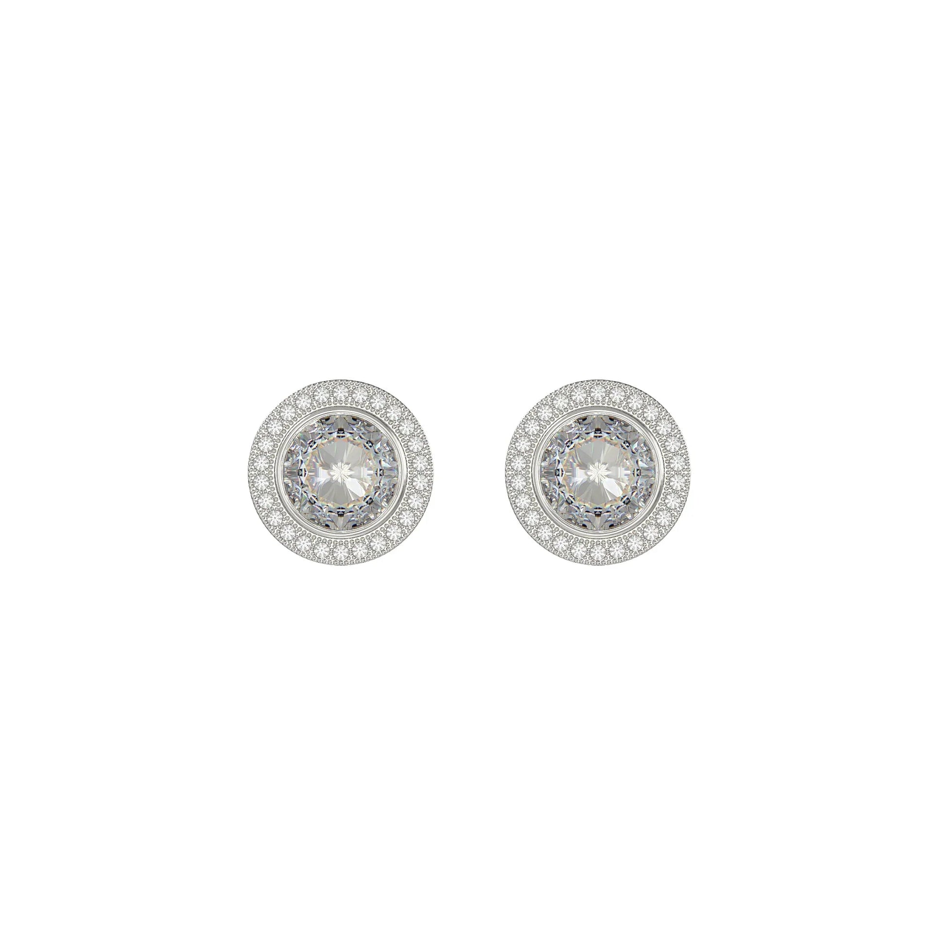 Classic Round Halo Stud Earrings - Popular trends empire
