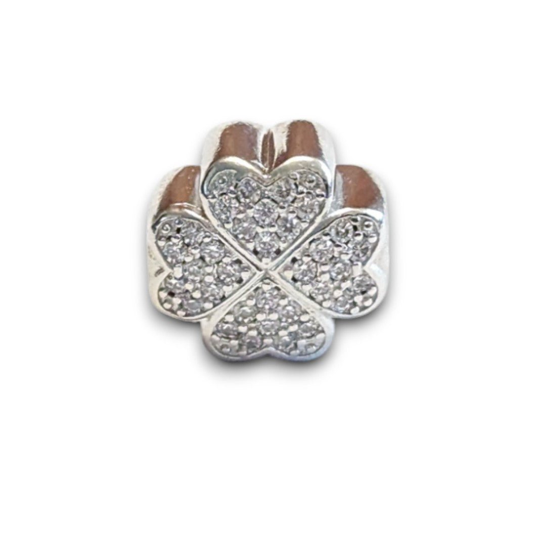 Clover Cubic Zirconia Bead Charm - Popular trends empire