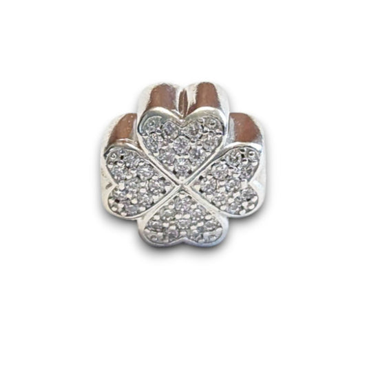 Clover Cubic Zirconia Bead Charm - Popular trends empire