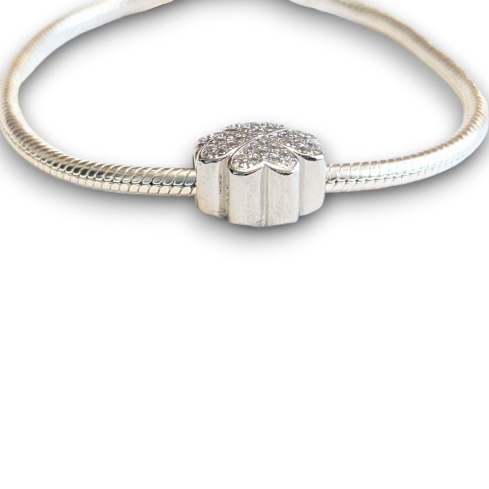 Clover Cubic Zirconia Bead Charm - Popular trends empire