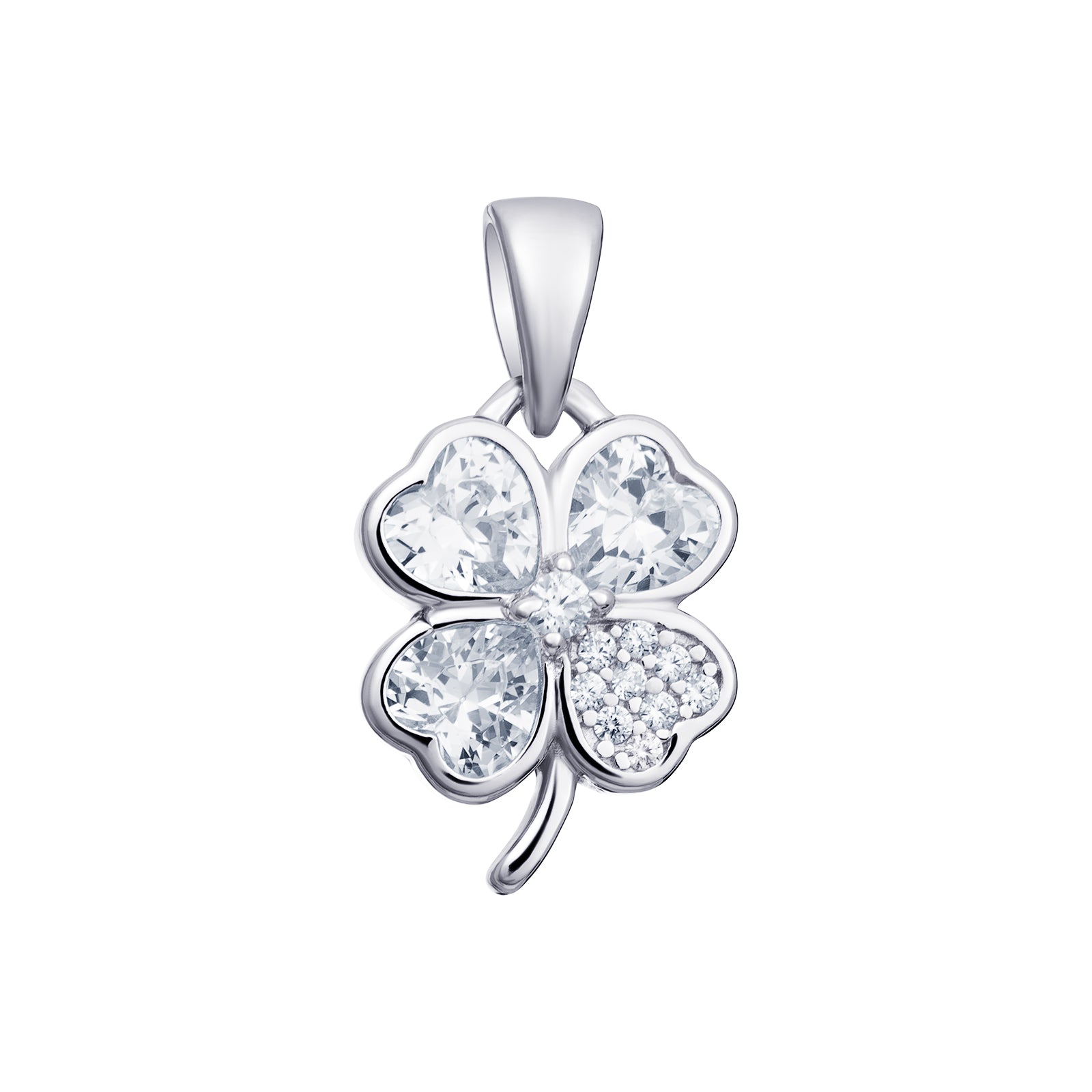 Clover Cubic Zirconia Pendant Necklace - Popular trends empire