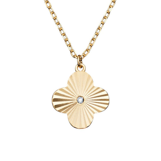 Clover Sunburst Necklace - Popular trends empire