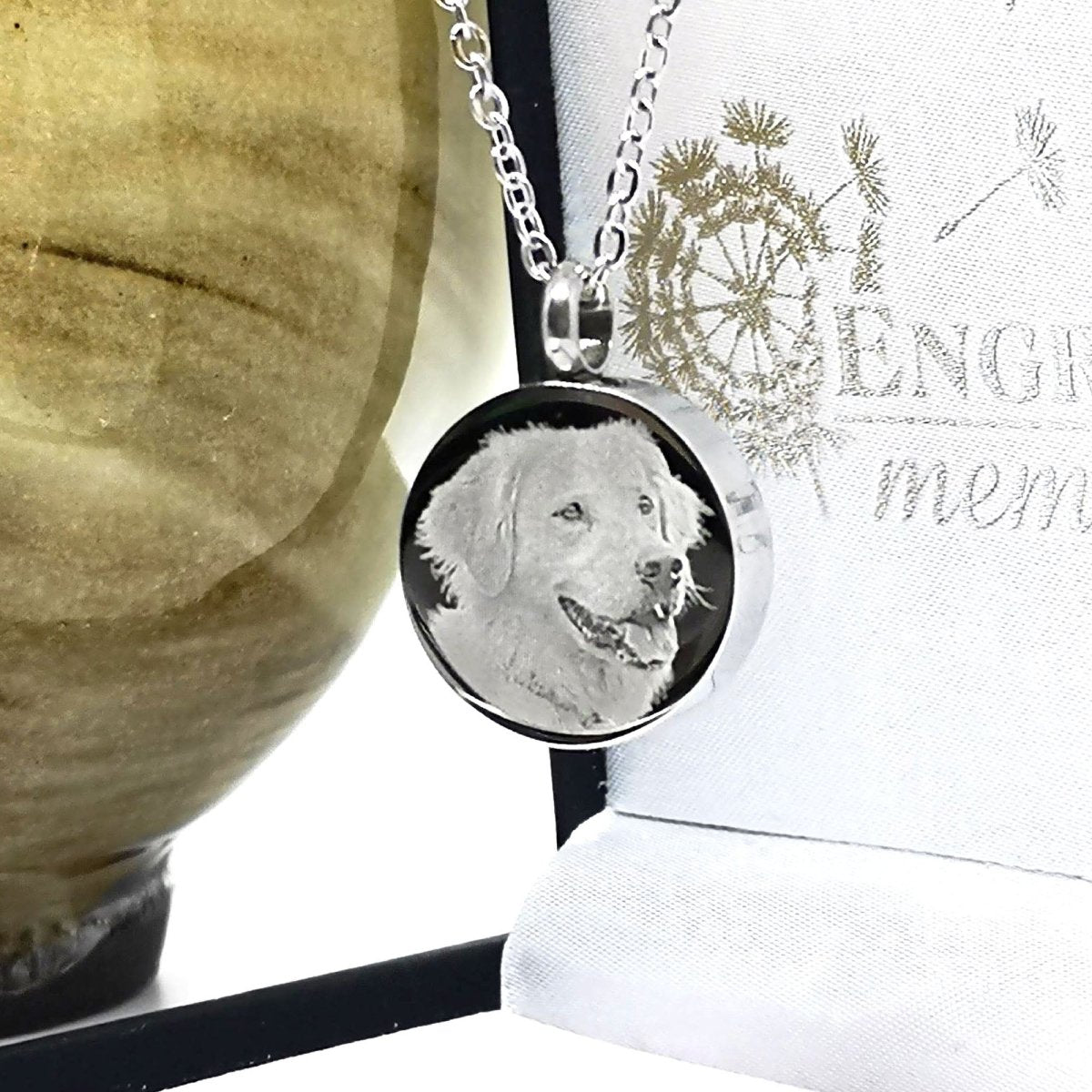 Cremation Ashes Pendant – Stainless Steel Urn Necklace With Photo Engraving - Popular trends empire
