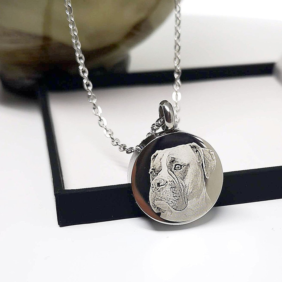 Cremation Ashes Pendant – Stainless Steel Urn Necklace With Photo Engraving - Popular trends empire