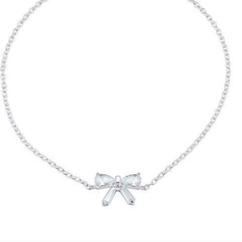 Cubic Zirconia Bow Bracelet - Popular trends empire