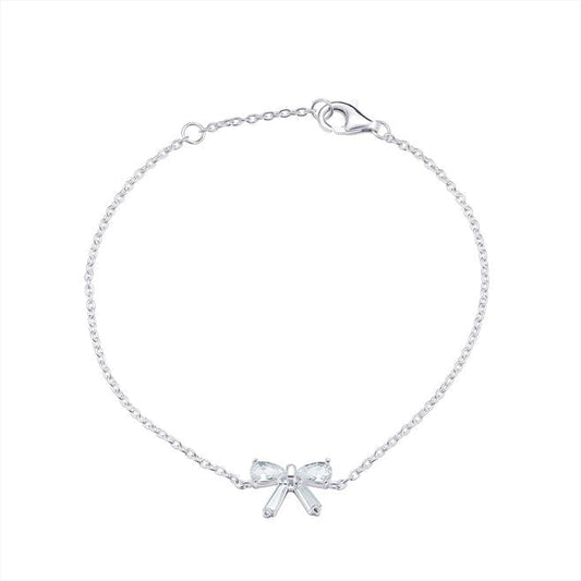 Cubic Zirconia Bow Bracelet - Popular trends empire