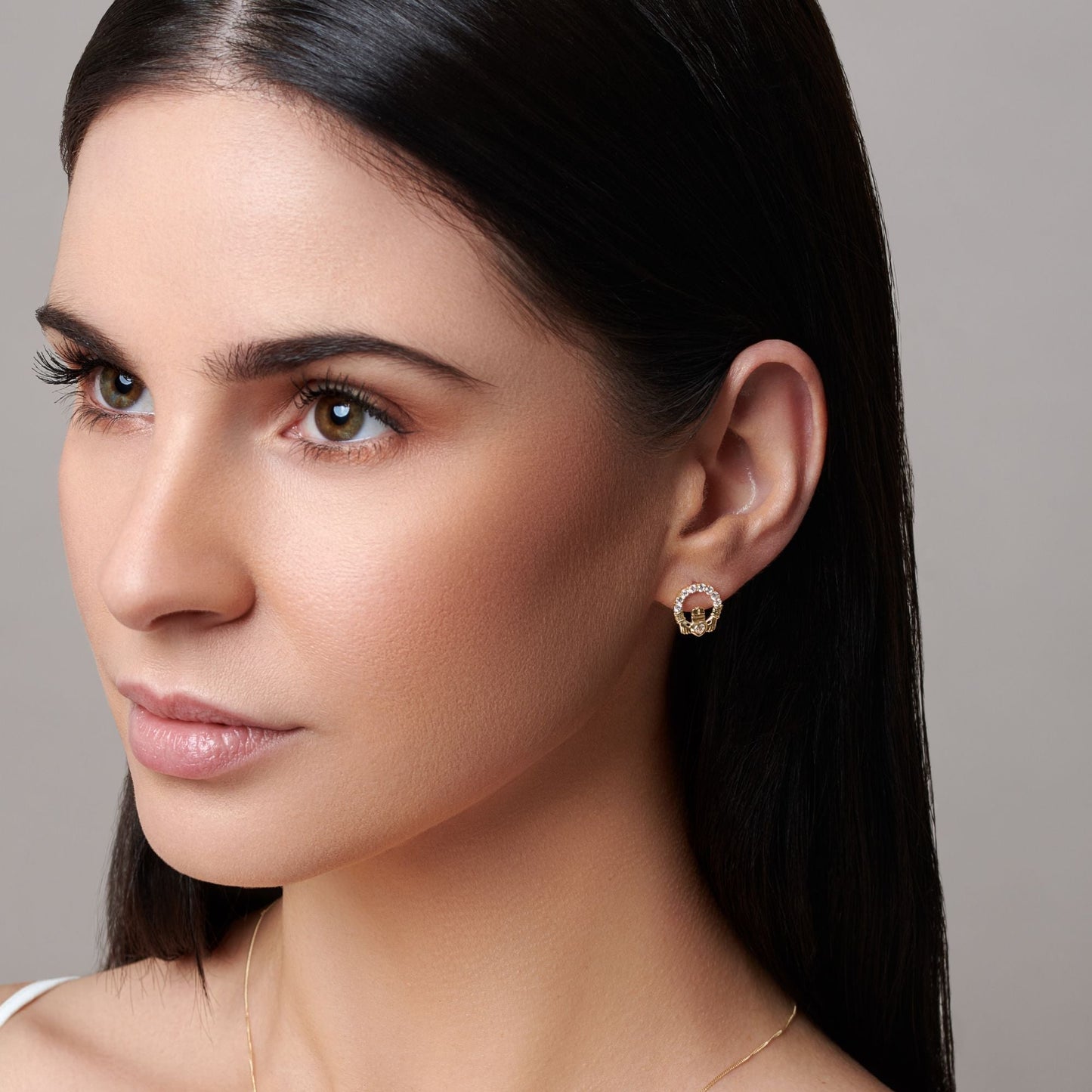 Cubic Zirconia Claddagh Earrings - Popular trends empire