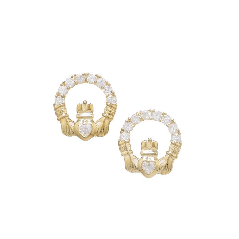 Cubic Zirconia Claddagh Earrings - Popular trends empire