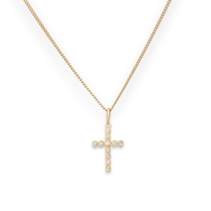 Cubic Zirconia Cross Pendant Necklace - Popular trends empire