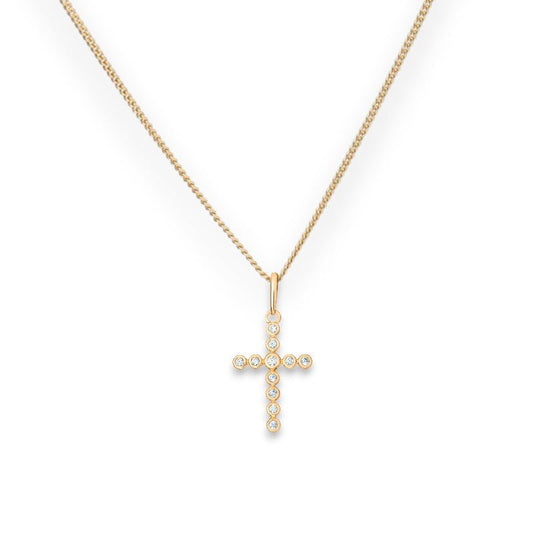 Cubic Zirconia Cross Pendant Necklace - Popular trends empire