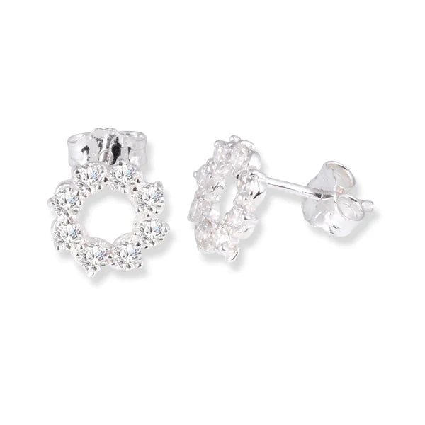 Cubic Zirconia Flower Stud Earrings - Popular trends empire