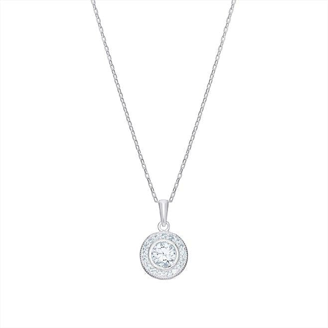 Cubic Zirconia Halo Necklace - Popular trends empire