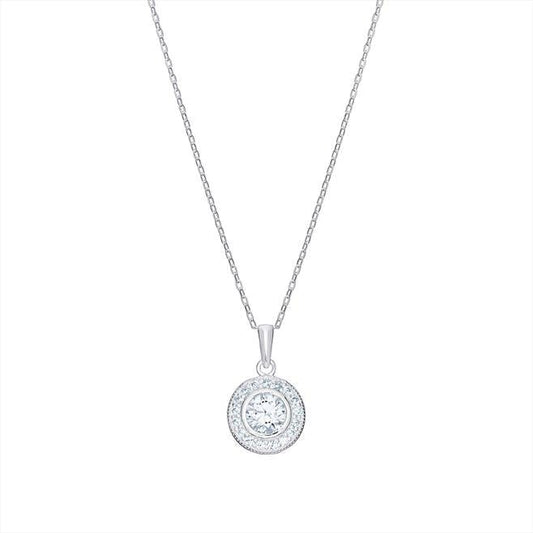 Cubic Zirconia Halo Necklace - Popular trends empire