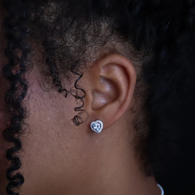 Cubic Zirconia Heart Earrings - Popular trends empire