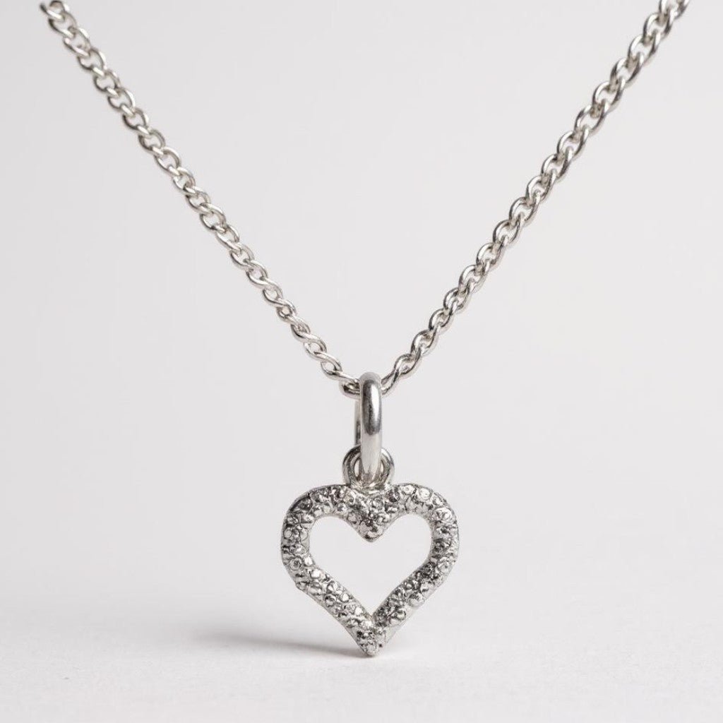 Cubic Zirconia Heart Pendant Necklace - Popular trends empire