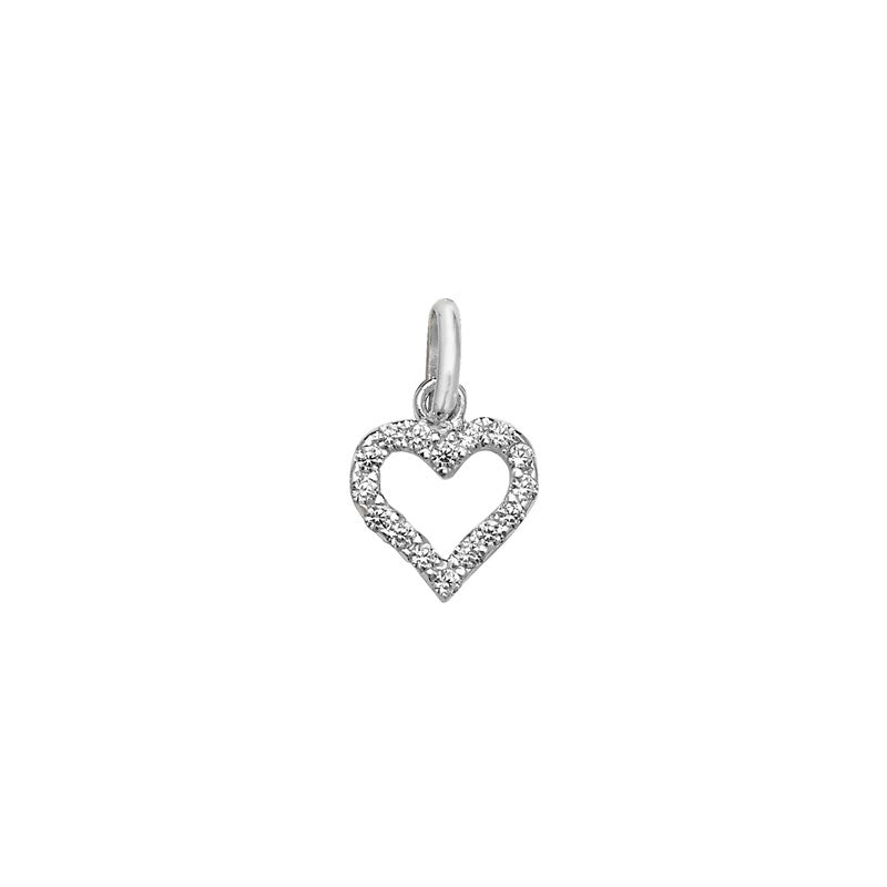 Cubic Zirconia Heart Pendant Necklace - Popular trends empire