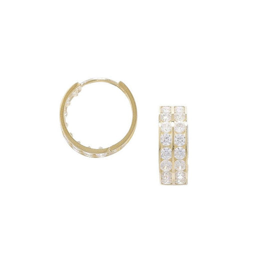 Cubic Zirconia Huggie Hoops - Popular trends empire