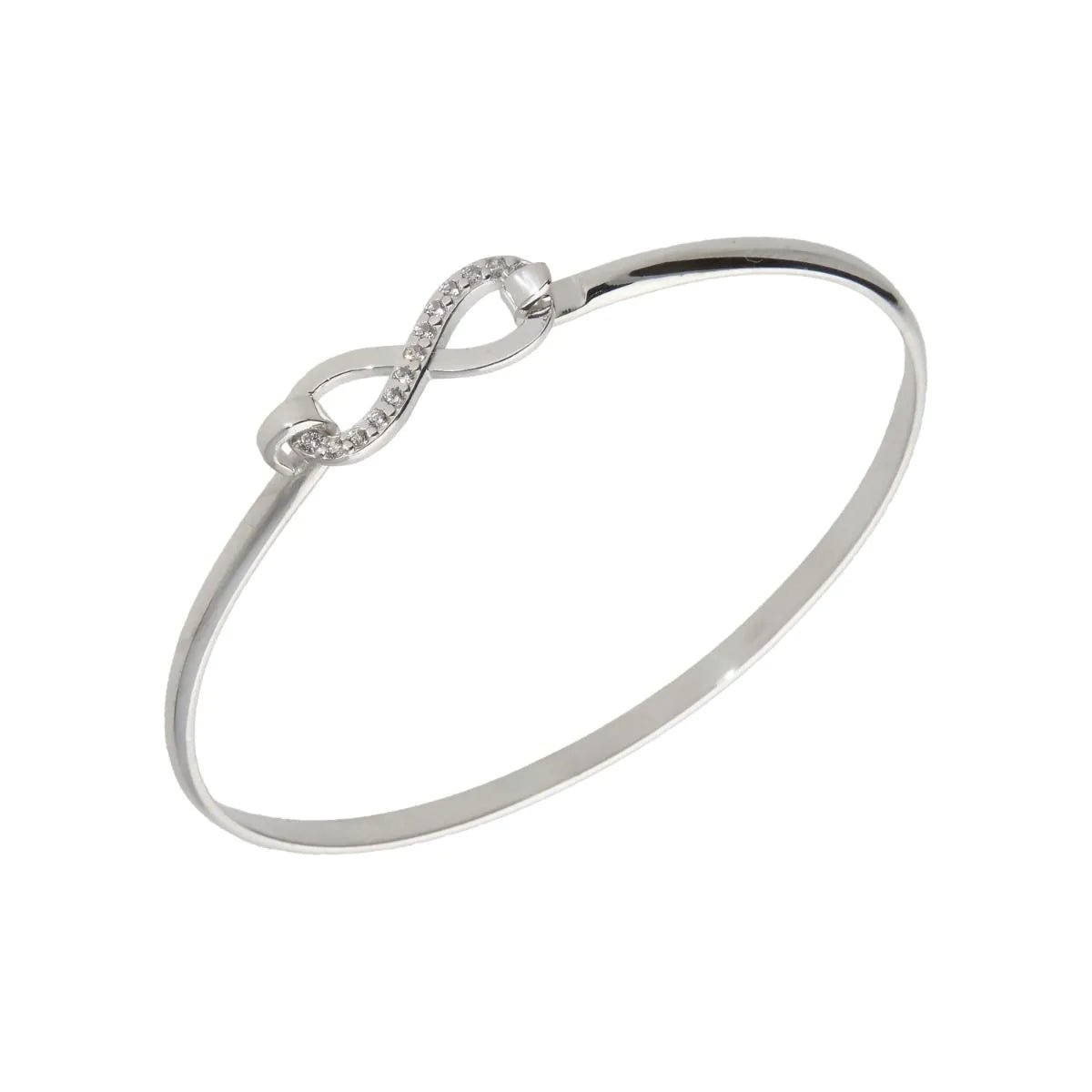 Cubic Zirconia Infinity Bangle - Popular trends empire