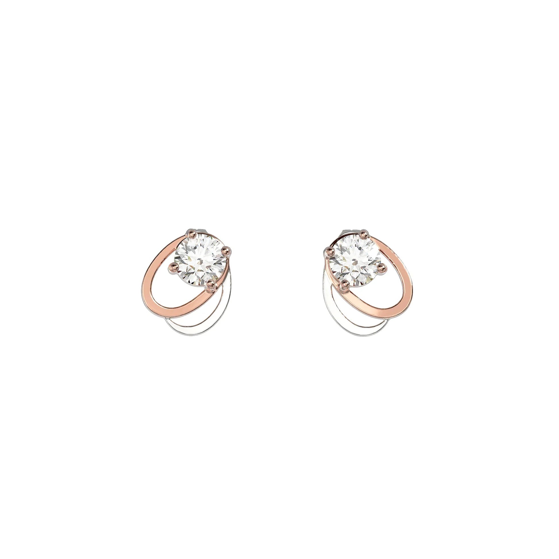 Cubic Zirconia Oval Link Earrings - Popular trends empire