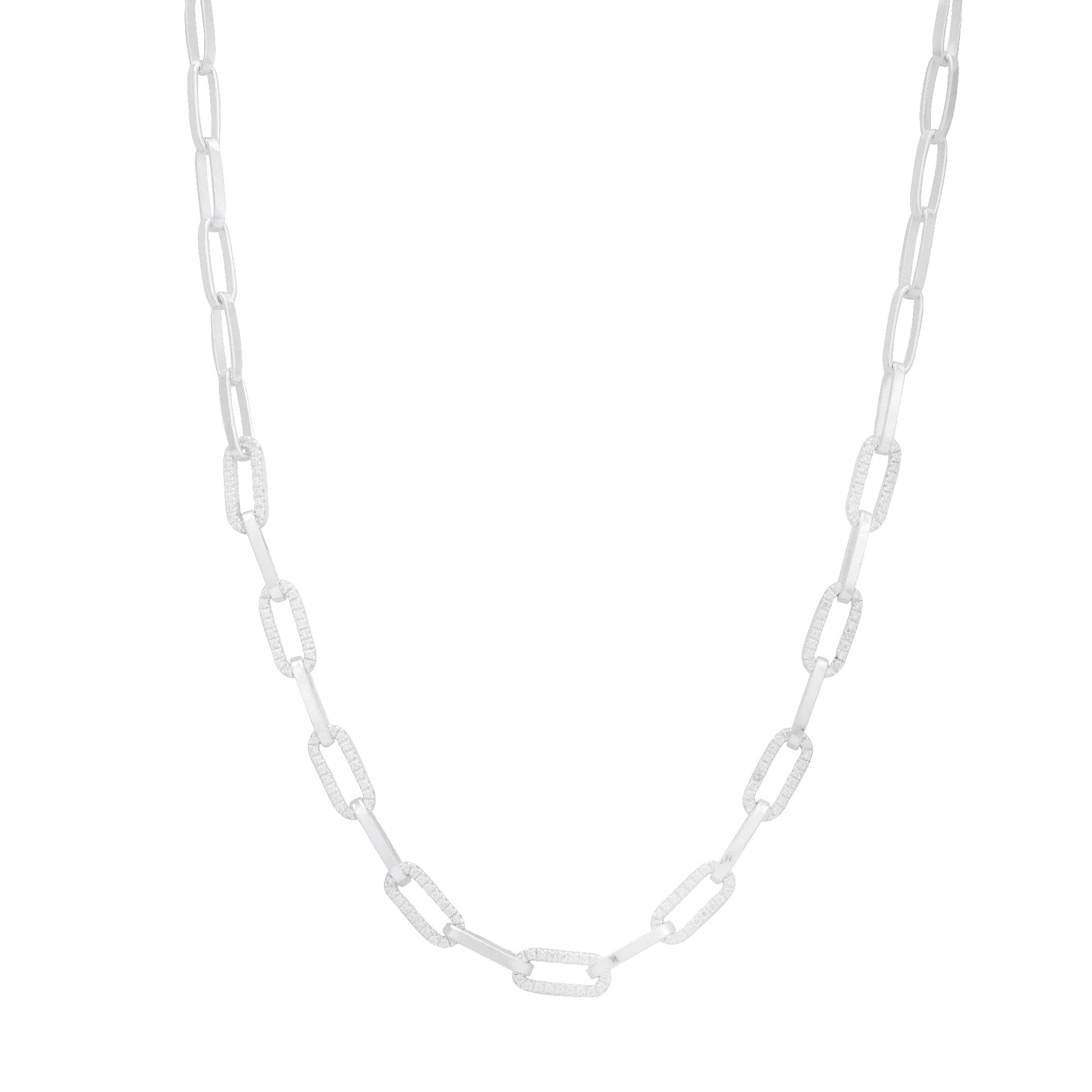 Cubic Zirconia Paperclip Chain - Popular trends empire
