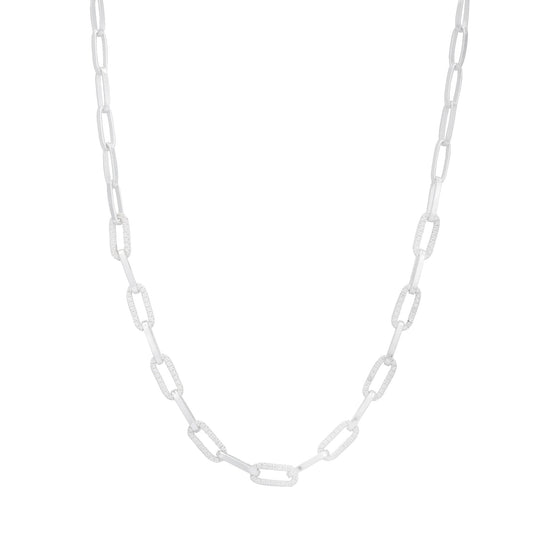 Cubic Zirconia Paperclip Chain - Popular trends empire
