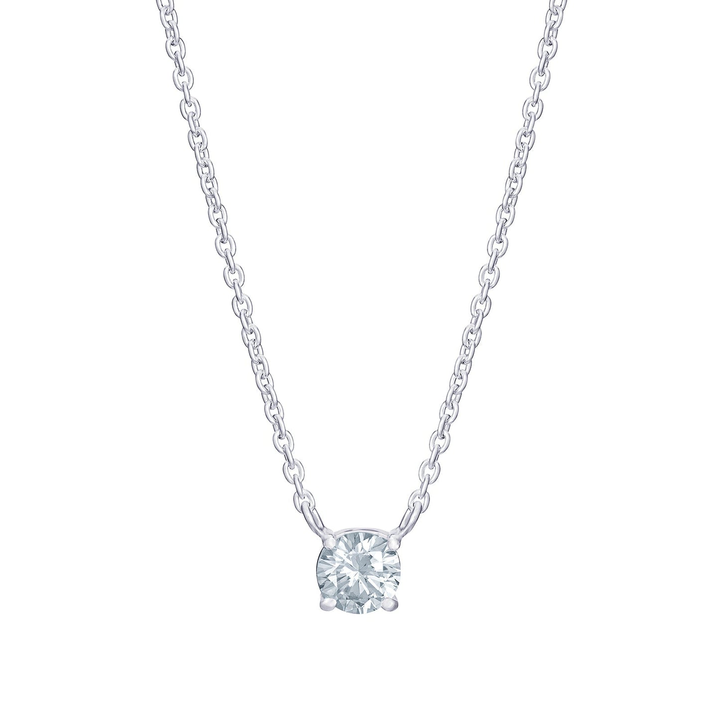 Cubic Zirconia Solitaire Necklace - Popular trends empire