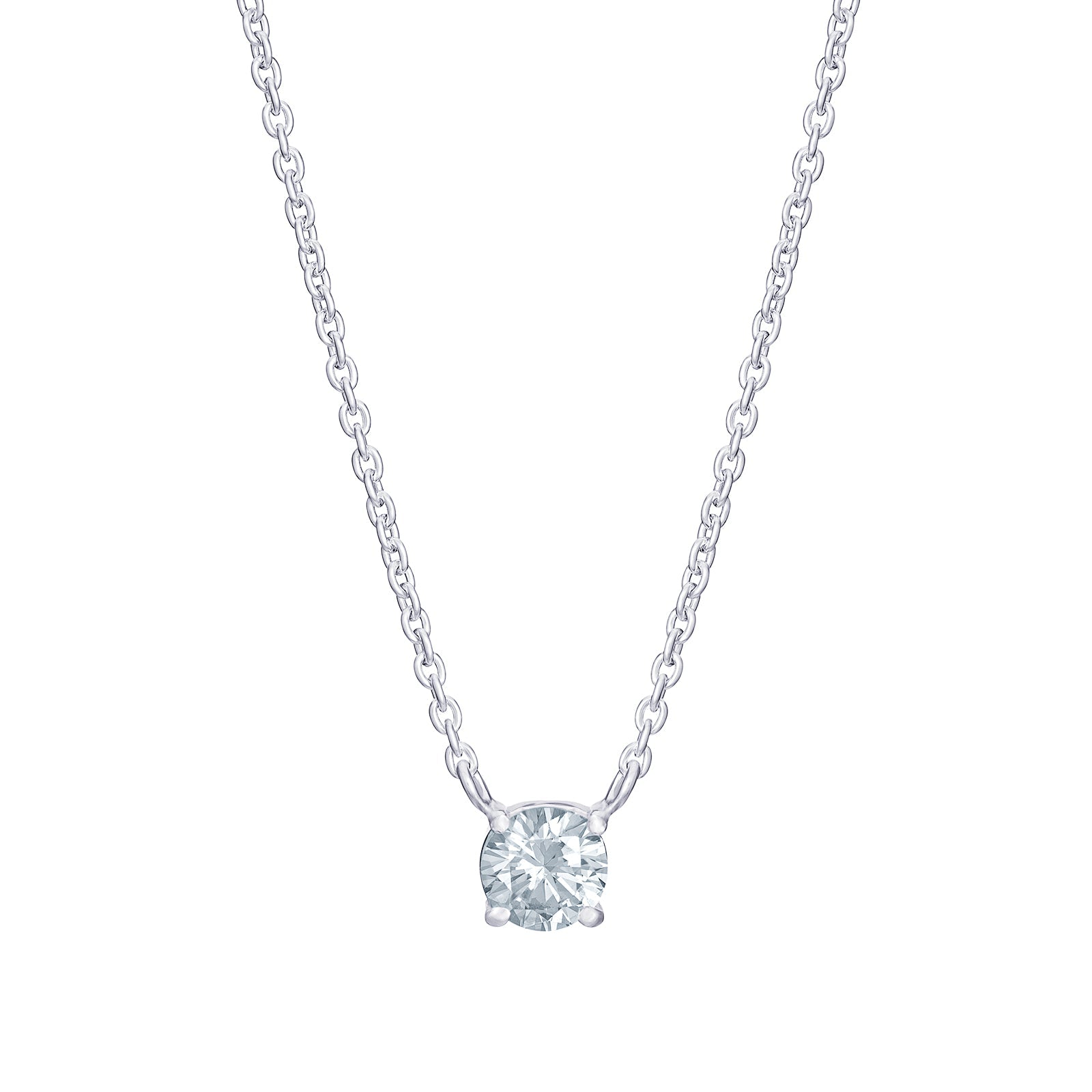 Cubic Zirconia Solitaire Necklace - Popular trends empire