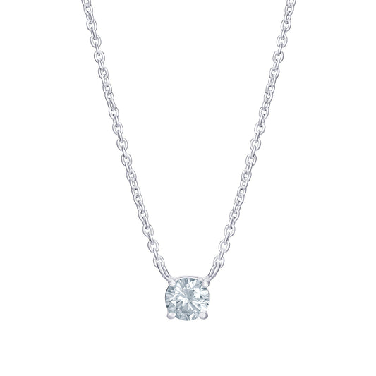 Cubic Zirconia Solitaire Necklace - Popular trends empire