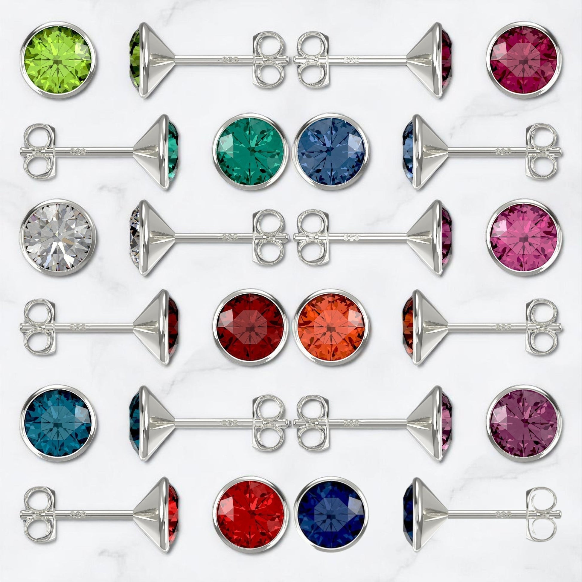 Cubic Zirconia Stud Earrings - Popular trends empire