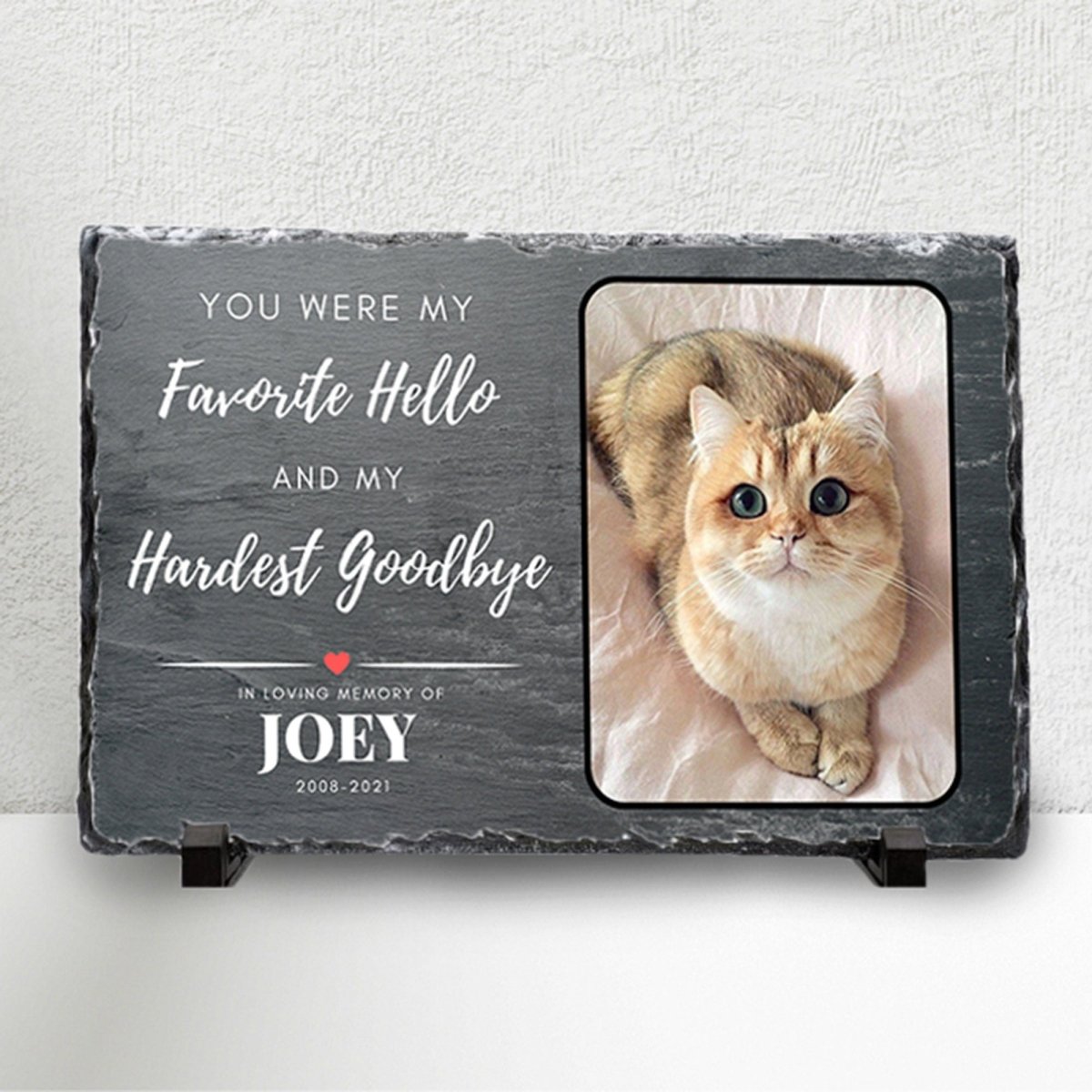 Custom Pet Memorial - Personalised Pet Plaque on Natural Slate | Engraved Rock Tribute - Popular trends empire