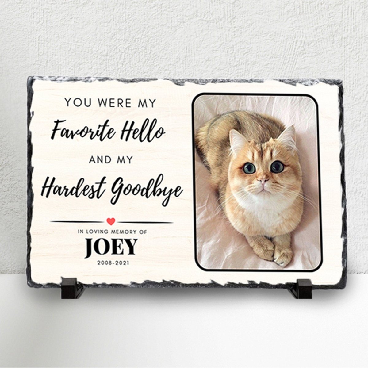 Custom Pet Memorial - Personalised Pet Plaque on Natural Slate | Engraved Rock Tribute - Popular trends empire