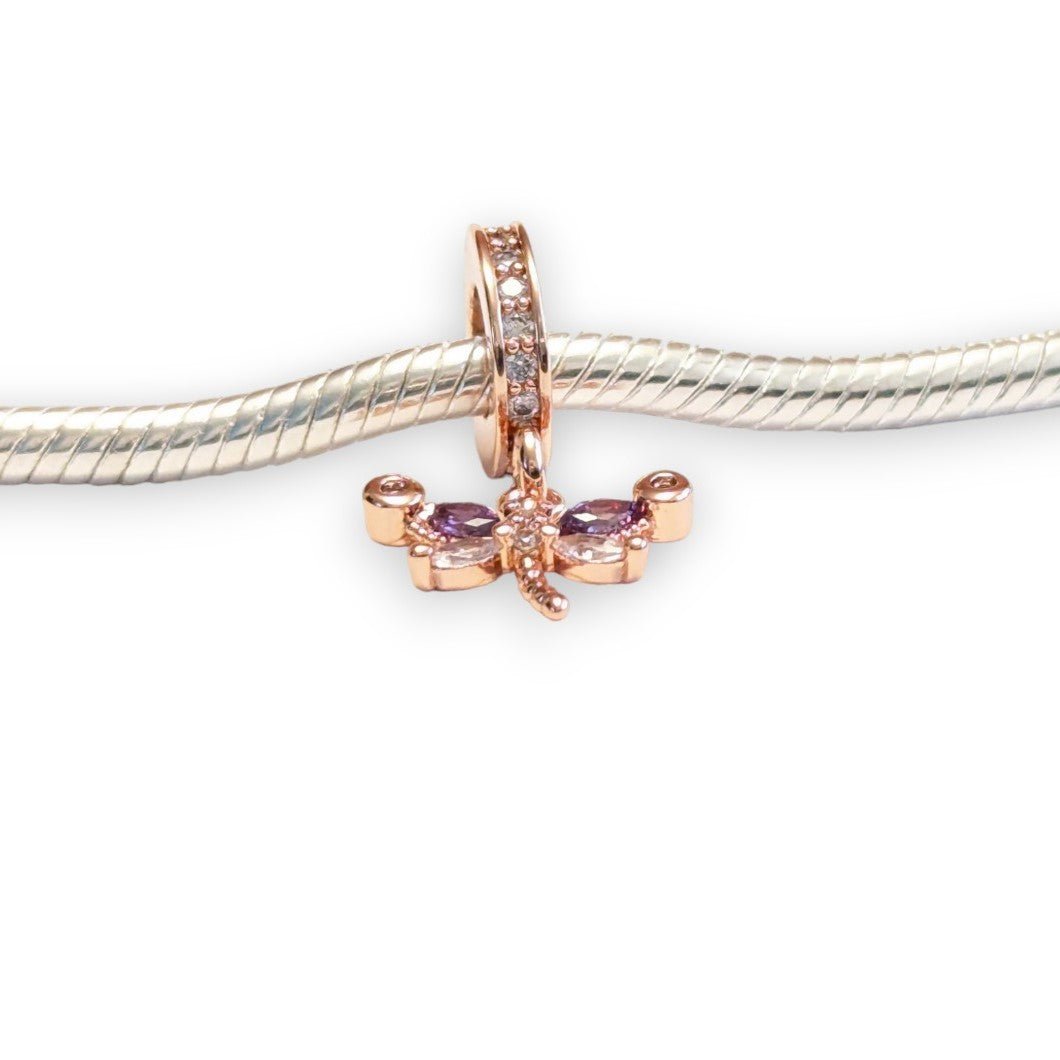 Dainty Cubic Zirconia Butterfly Charm - Popular trends empire
